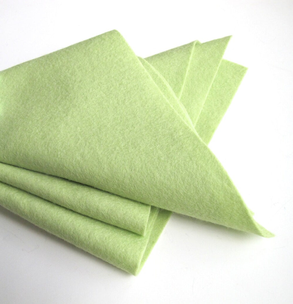 Pure Wool Felt Sheets - Green Shades - 15x24cm, 30x20cm, 30x25cm