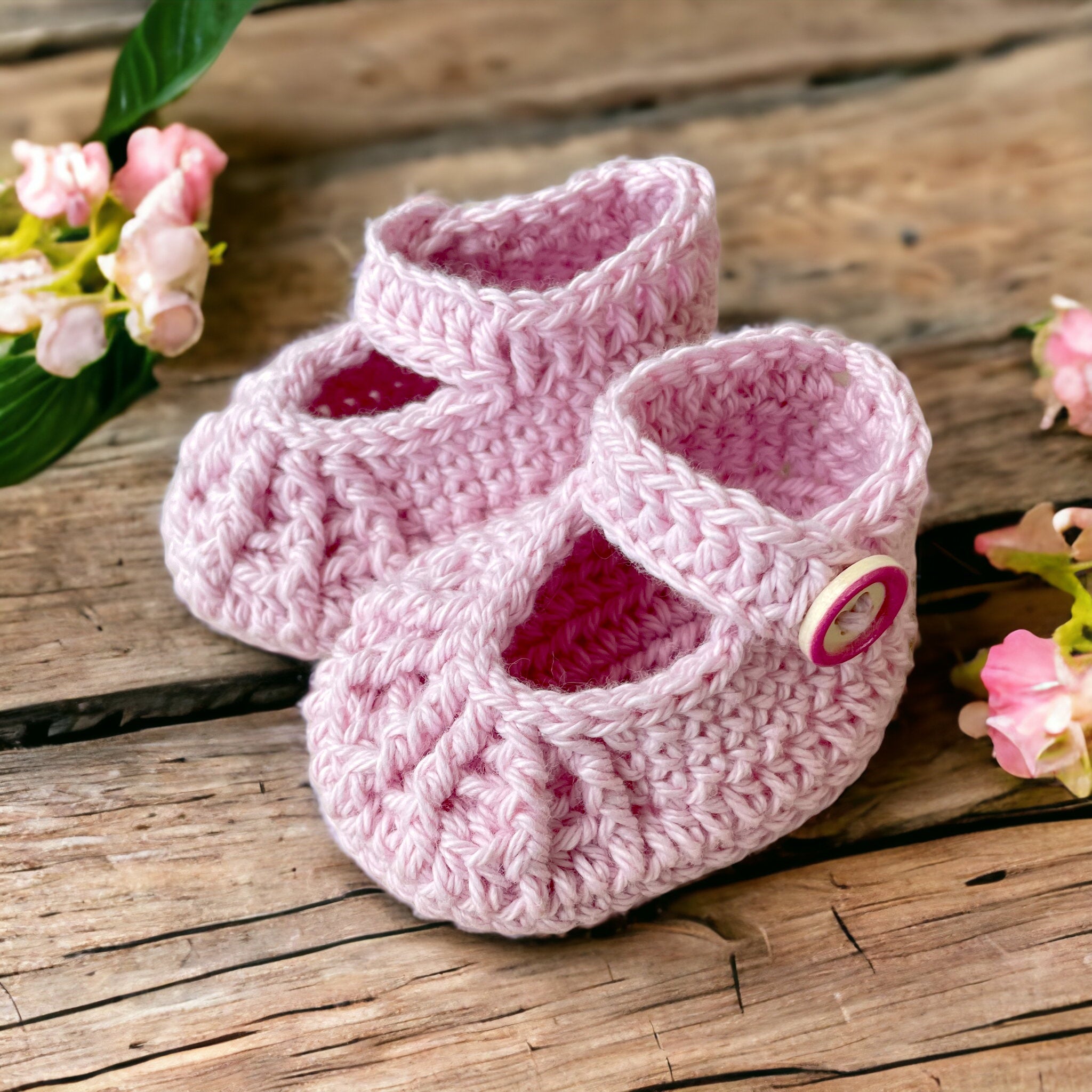 Crochet mary jane baby on sale booties