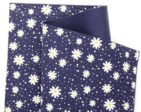 100% Pure Wool Felt - Daisies - Printed Felt