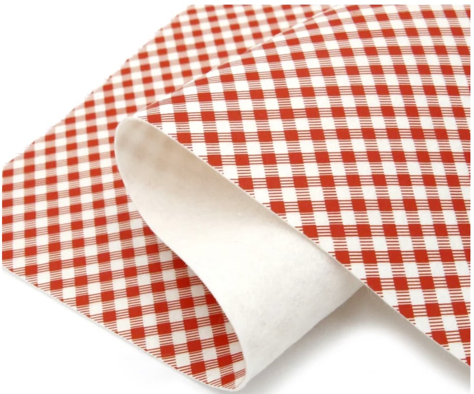 100% Pure Wool Felt - Gingham or checked printed felt - non ravelling