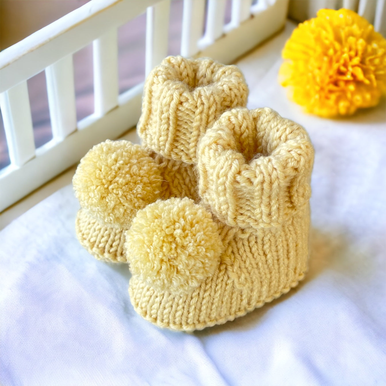 Baby pom 2024 pom booties