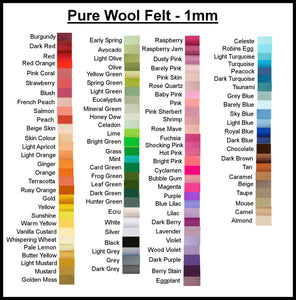 100% Pure Wool Felt - Australian Merino Wool – BumbleBeeDesigns