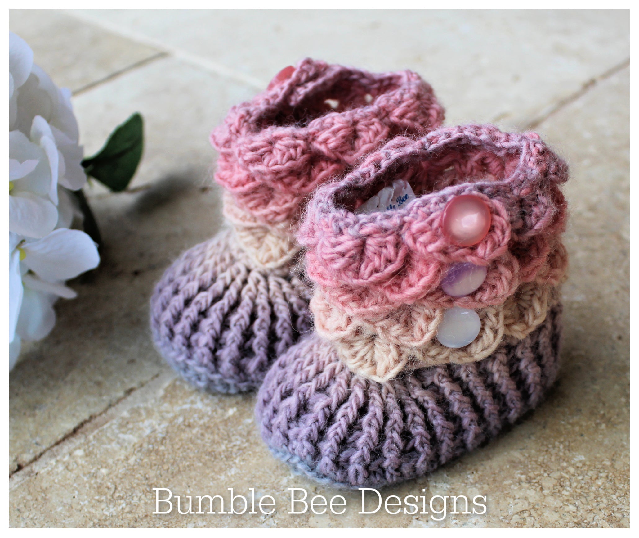 Crochet Crocodile Stitch Baby Booties That Stay On Rainbow