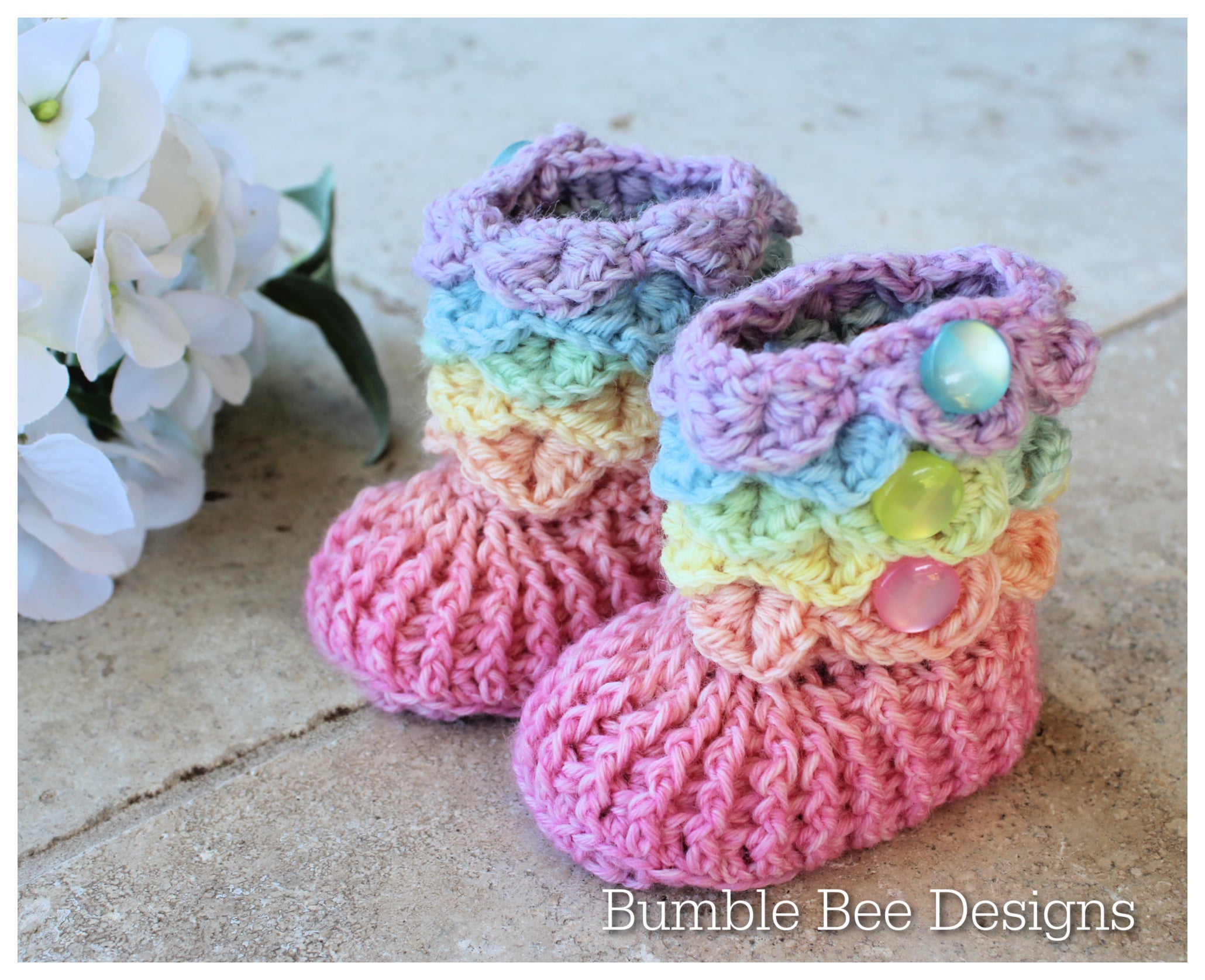 Baby booties sale and hat