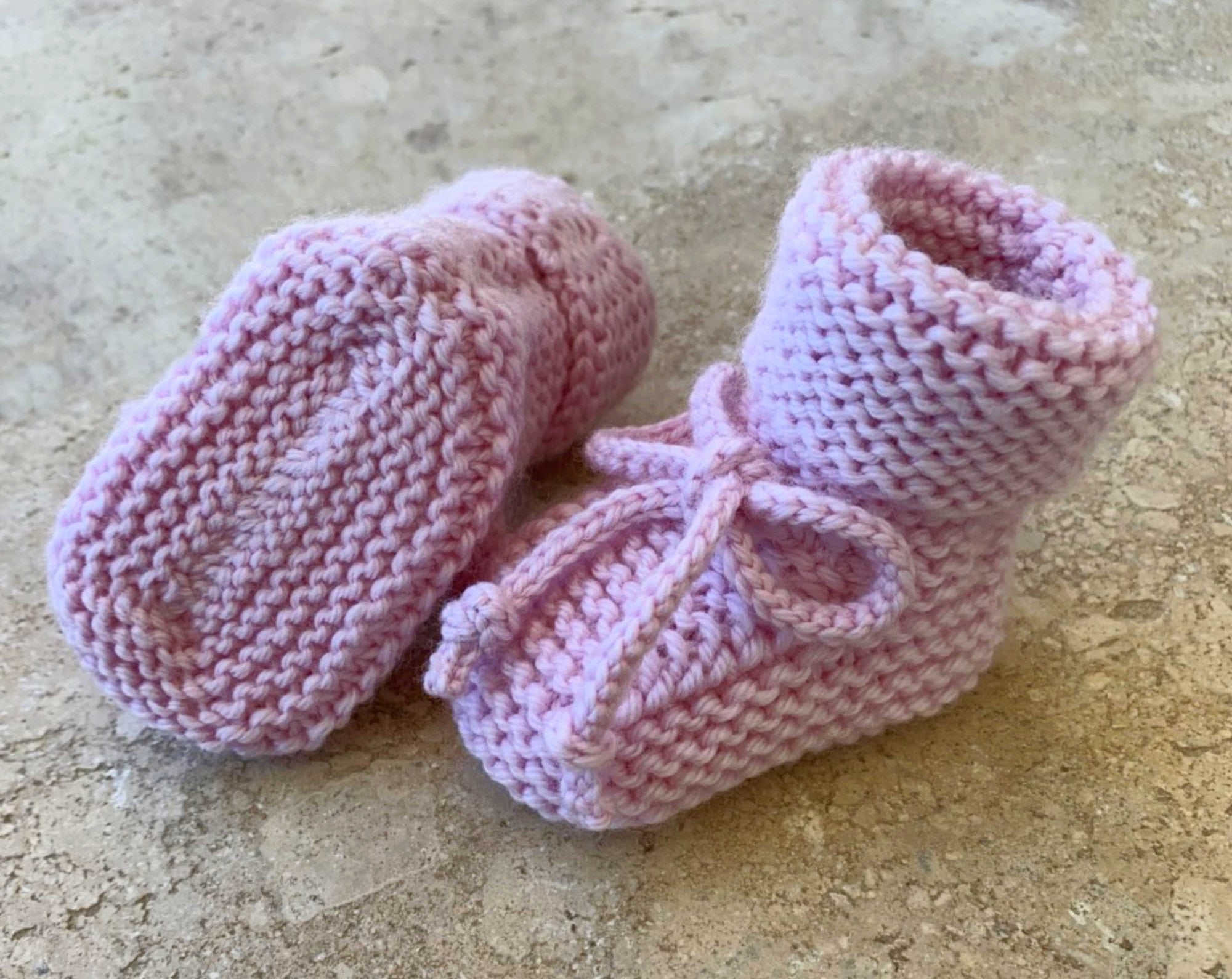 Baby girl knitted on sale booties