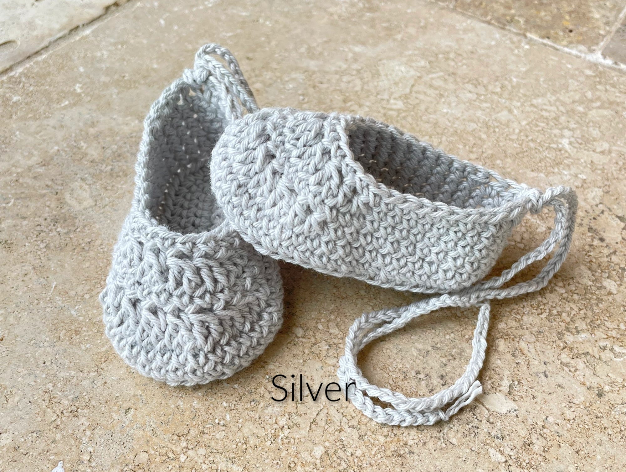 Pinky Grey order Attractive Crochet Booties Handmade Cotton Woll Yarn Booties